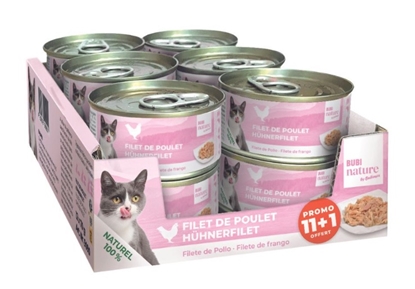 Picture of Bubimex Nature Chicken fillet tin 70gr 11+1